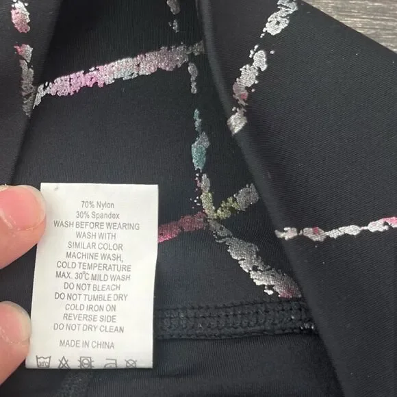 ZYIA Abstract Hi Rise 7/8 Length Leggings Sz 6/8 - Picture 7 of 10